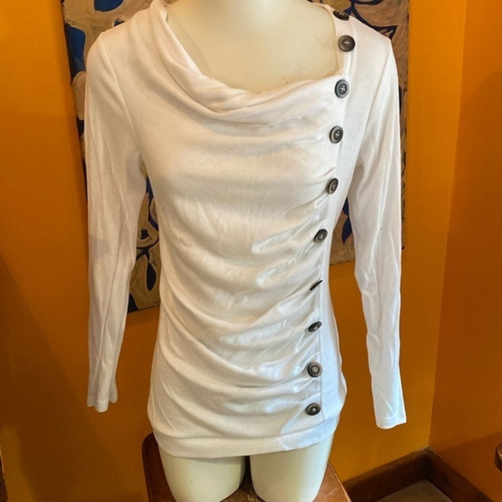 White Ruched Blouse